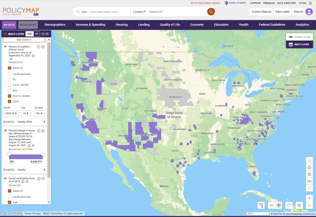 School Tracker Data on PolicyMap